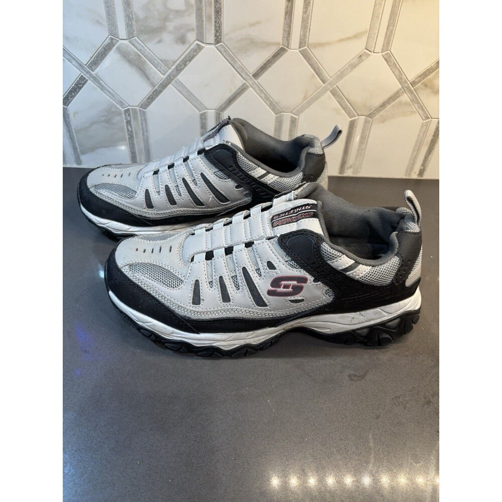 SKECHERS AFTER BURN FIT SLIP-ON Athletic/Grey & Black Men’s Size 8.5